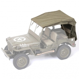 Capote en tissus Optionnelle, Jeep Willys - ROC HOBBY ROCC1167 - 1/12