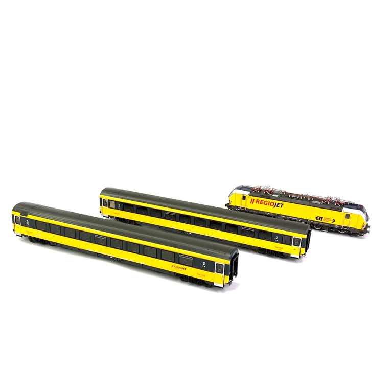 Locomotive électrique Siemens Vectron MS + 2 voitures "REGIOJET", Ep VI - LSMODELS 18000 - HO 1/87