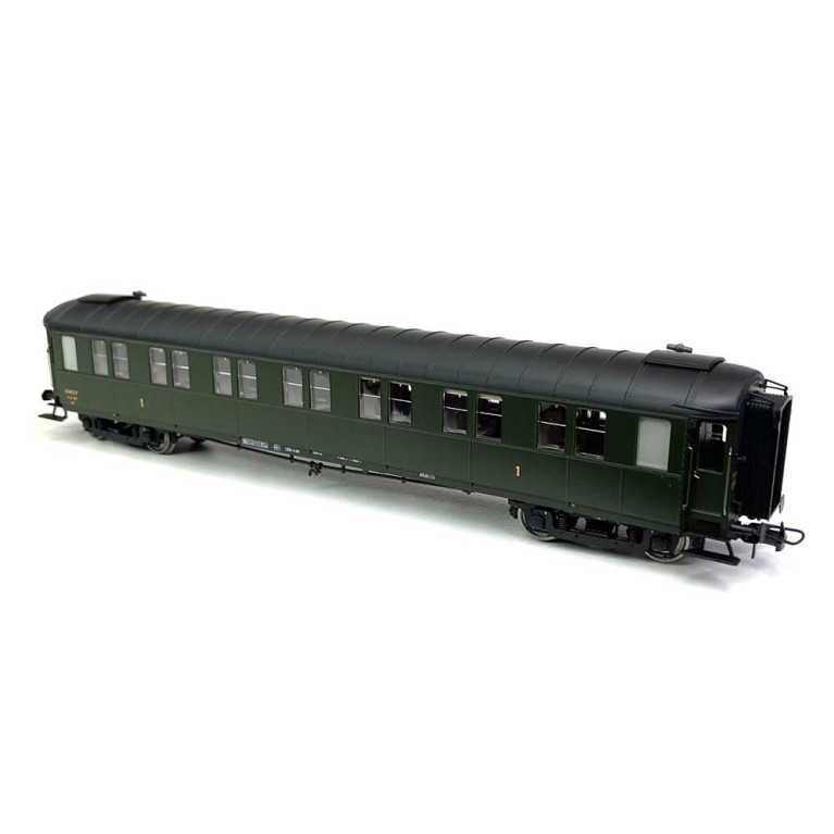 Voiture Métallisée Ex-PML, 1CL A7 (607) Sncf, Ep III - REE VB425 - HO 1/87