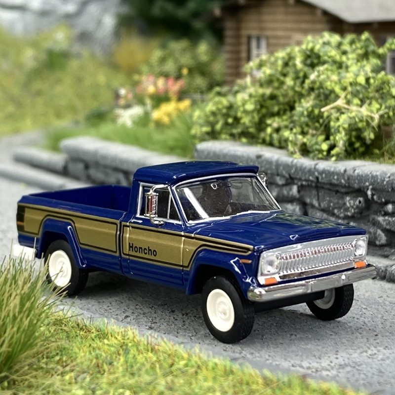 Jeep Gladiator B "Honcho" Bleu / Or - BREKINA 19812 - HO 1/87