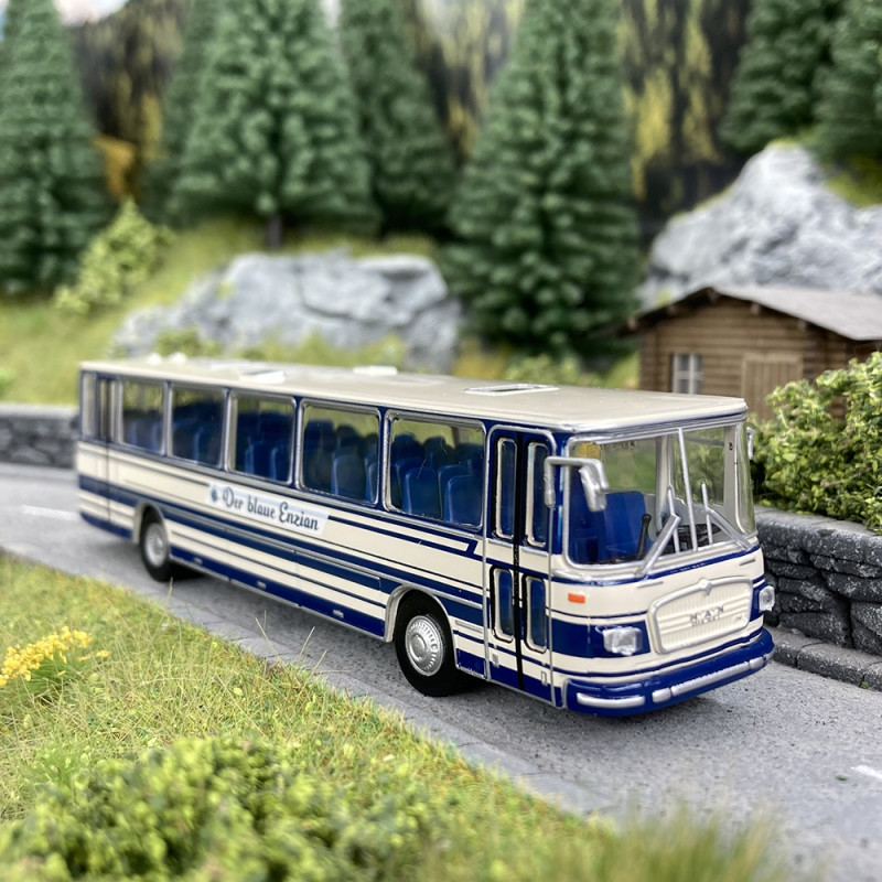 Bus MAN 750 Bleu/Blanc - BREKINA 59259 - HO 1/87