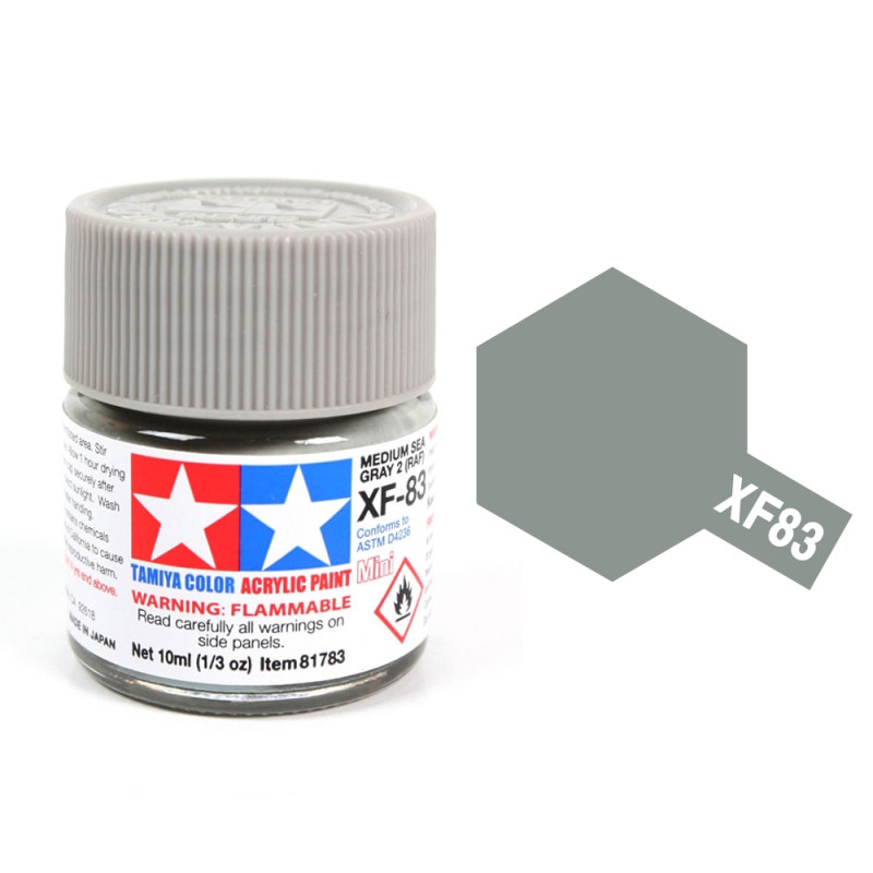 Gris "Mer" Moyen 2 (RAF) pot de 10ml - TAMIYA XF83