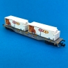 Wagon porte conteneurs Sgns "COOP" CFF Cargo, Ep VI - MINITRIX 15491 - N 1/160-
