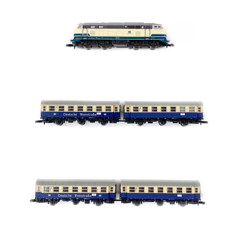 Locomotive BR 218.4 + 2 paires de voitures de conversion 2CL DB, Ep IV - MARKLIN 81306 - Z 1/220