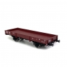Wagon plat OCEM 29 rouge "Sideros" frein à levier roues rayons PLM, Ep II - REE WB601 - HO 1/87