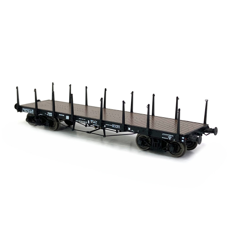Wagon plat TP à ranchers PLM, Ep II - REE WB542 - HO 1/87