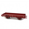 Wagon plat OCEM 29 rouge, freiné, roues pleines Sncf, Ep III - REE WB606 - HO 1/87