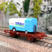 Wagon UFR mono-porteur brun UIC "GERVAIS" Sncf, Ep IV - REE WB653 - HO 1/87