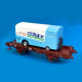 Wagon UFR mono-porteur brun UIC "GERVAIS" Sncf, Ep IV - REE WB653 - HO 1/87