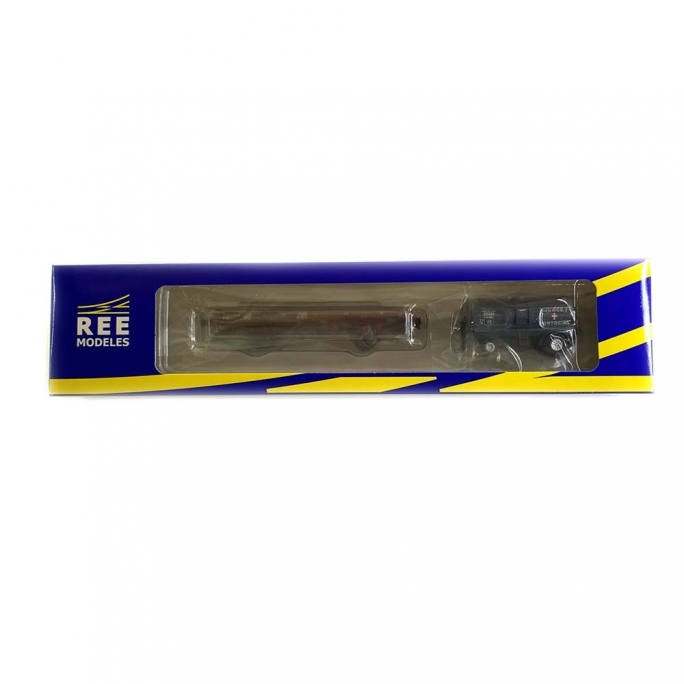 Wagon UFR mono-porteur roue pleines "Bourgey Montreuil" Sncf, Ep IV - REE WB646 - HO 1/87