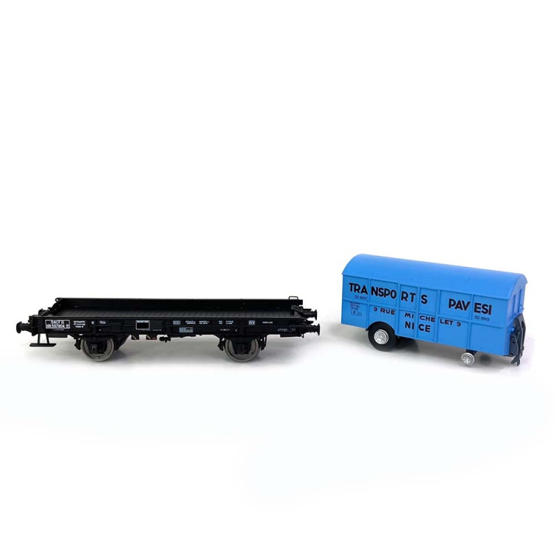 WB-622 Wagon UFR Biporteur Ep.IV 21 87 040 0 143-6 rouge UIC - Vesoul