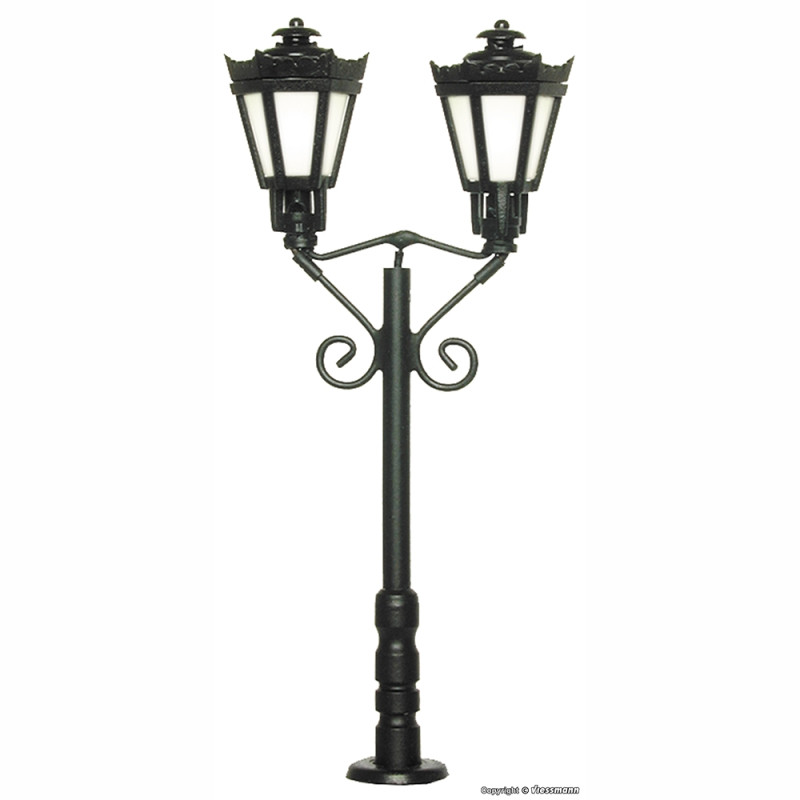 Lampadaire double de rue ou autre - VIESSMANN 6073 - HO-1/87