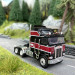 Camion Kenworth K100 Aérodyne noir bordeaux - BREKINA 85726 - HO 1/87