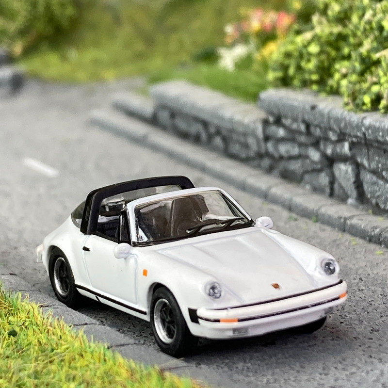 Porsche 911 Carrera 3.2l Targa blanche  - SCHUCO 452665905 - HO 1/87