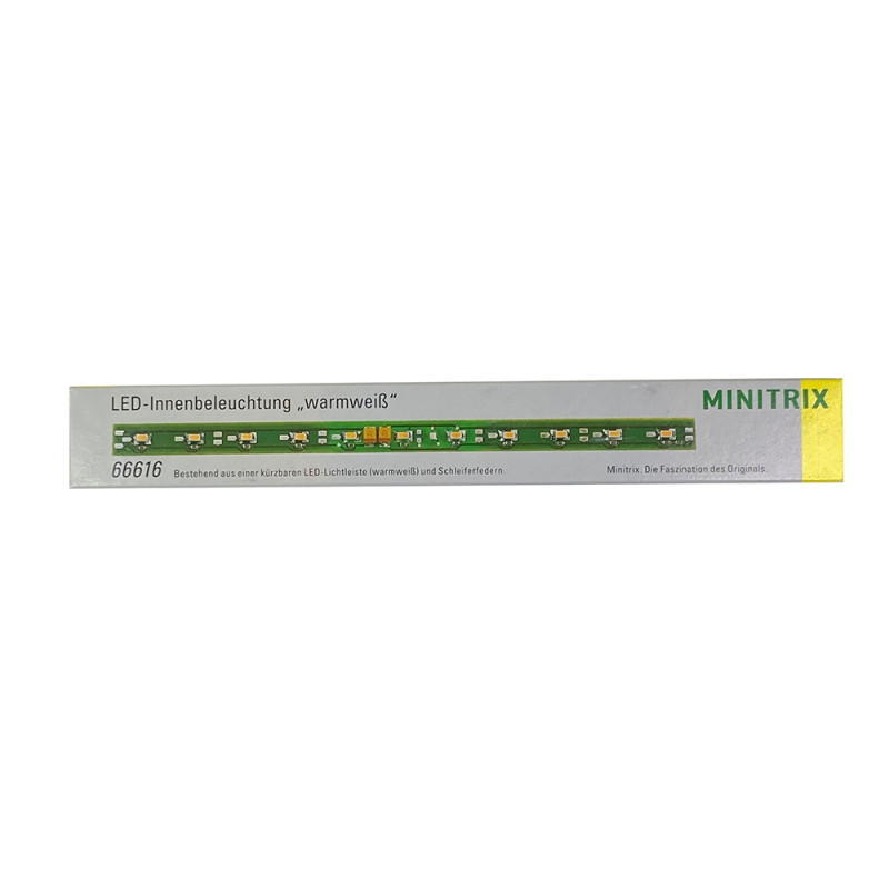Eclairage intérieur voiture LED "blanc chaud" prise de courant essieux - MINITRIX 66616 - N 1/160-