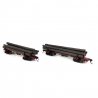 2 wagons transport de bois "WLCo" US, Ep III - RIVAROSSI HR6538 - HO 1/87
