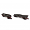 2 wagons transport de bois "PLC" US, Ep III - RIVAROSSI HR6540 - HO 1/87