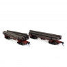 2 wagons transport de bois "TCLCo" US, Ep III - RIVAROSSI HR6541 - HO 1/87