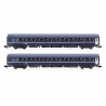 2 voitures lits type T2, logo "Casquette" Sncf, Ep V - ARNOLD HN4342 - N 1/160