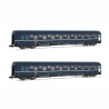 2 voitures lits type T2, logo "Carmillon" Sncf, Ep V et VI - ARNOLD HN4343 - N 1/160