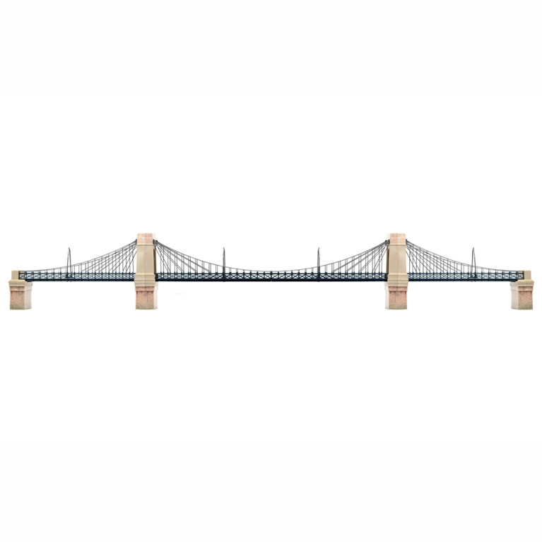Grand pont suspendu 1 voie 1372mm - HORNBY R8008 - HO 00 1/76