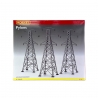 3 pylônes électrique structure type métal  - HORNBY R530 - HO 00 1/76