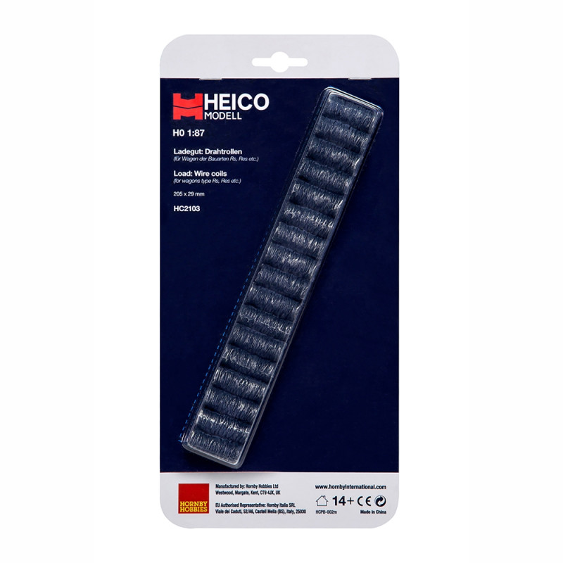 Bobines de fil de fer pour chargement sur wagon  - HEICO MODELL HC2103 - HO 1/87