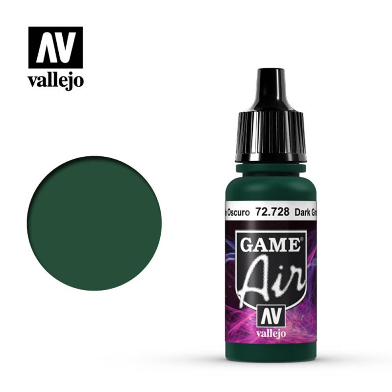 Peinture "Games'Air", Vert Sombre 17 ml - VALLEJO 72728 PGA728 Peinture "Games'Air", Vert Sombre 17 ml - VALLEJO 72728 PGA728
