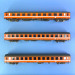 3 voitures UIC X1 1CL et 2CL "livrée orange" ÖBB, Ep IV - JÄGERNDORFER 90401 -  HO 1/87