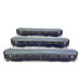 3 voitures lits type WL, Bleu livrée 1950 1CL, CIWL, Ep III - LSMODELS 98014 - HO-1/87