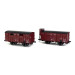 2 wagons couverts OCEM 19 avec guérite PLM, Ep II - REE WB685 - HO 1/87