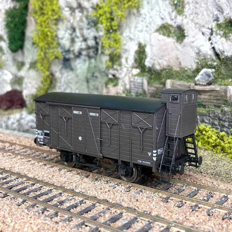 Tombereau OCEM 19 Bois Avec Guérite SNCF Ep III - REE WB831, échelle HO 1/87, Neuf