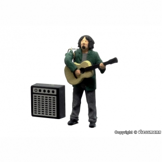 Guitariste de rue en mouvement avec ampli - VIESSMANN 1510 - HO 1/87