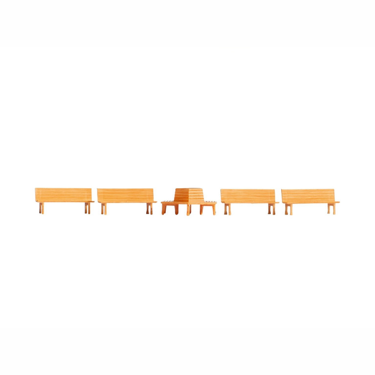 4 bancs droit et 1 banc circulaire - NOCH 14851 - H0 1/87