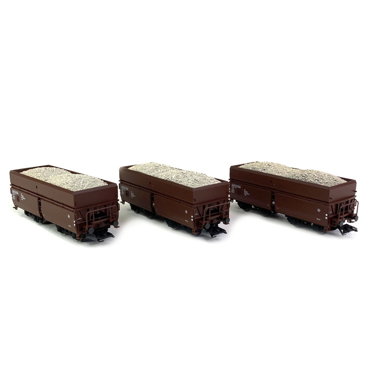 3 wagons trémies type Fad, transport de calcaire ÖBB , Ep IV - MARKLIN 46231 - HO 1/87