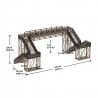 Passerelle Modulable de Base, en "treillis d'acier" Laser Cut 247 mm - NOCH 67070 - HO 1/87