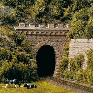 2 portails de tunnel 1 voie-HO-1/87-AUHAGEN 11342