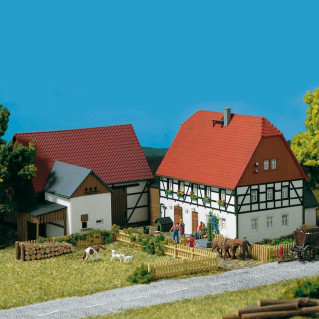 Petite ferme 2 batiments-HO-1/87-AUHAGEN 11350