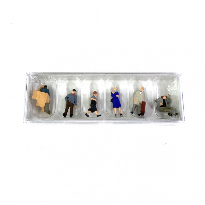 Voyageurs en attente (x6) - PREISER 10592 - HO 1/87