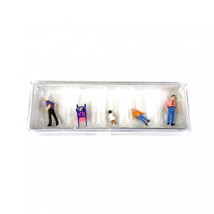 Personnages, Famille avec enfants - PREISER 10721 - HO 1/87