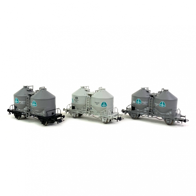 3 wagons silos type Ucs 909, DB, Ep IV - ROCO 76010 - HO 1/87