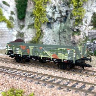 Wagon tombereau type Omm, camouflage armée DRB, Ep II - LILIPUT 235282 - HO 1/87