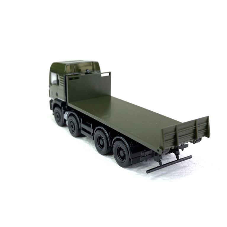 MAN TGS LX Militaire, Plateau, Vert Kaki - HERPA 746816 - HO 1/87