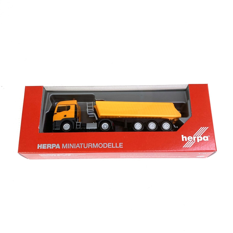 MAN TGS TM SZ Benne, Orange - HERPA 314589 - HO 1/87