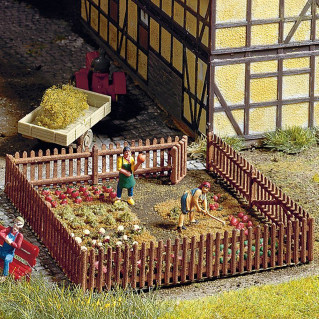 Harilla Kit De Clôture Et Portail Miniature – Échelle 1/87 HO Pour Dioramas Ferroviaires, 20 Pièces En PP