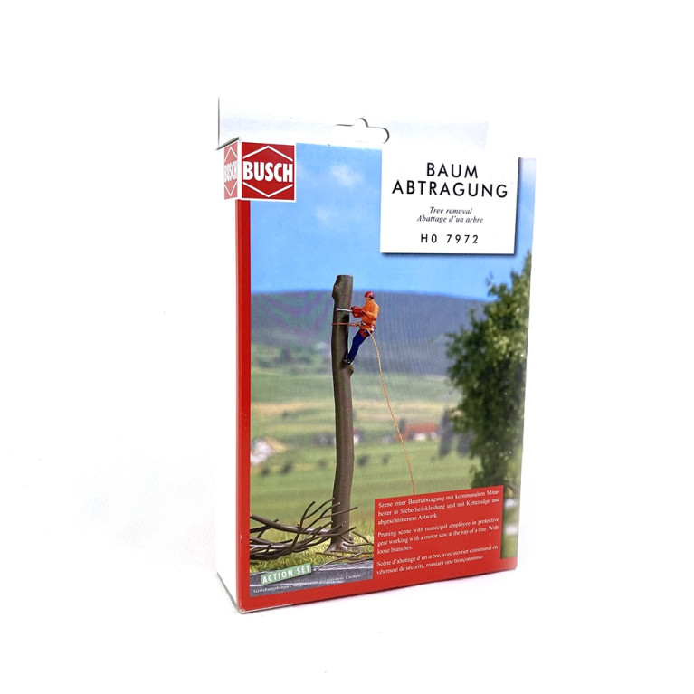 Bûcheron coupant un arbre - BUSCH 7972 - HO 1/87
