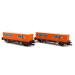 2 wagons plat à ranchers Lgs "KARGO70 CNC"  Sncf, Ep IV - JOUEF HJ6224 - HO 1/87