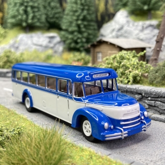 Bus MAN MKN Rundhauber, Bleu / Gris - BREKINA 59220 - HO 1/87