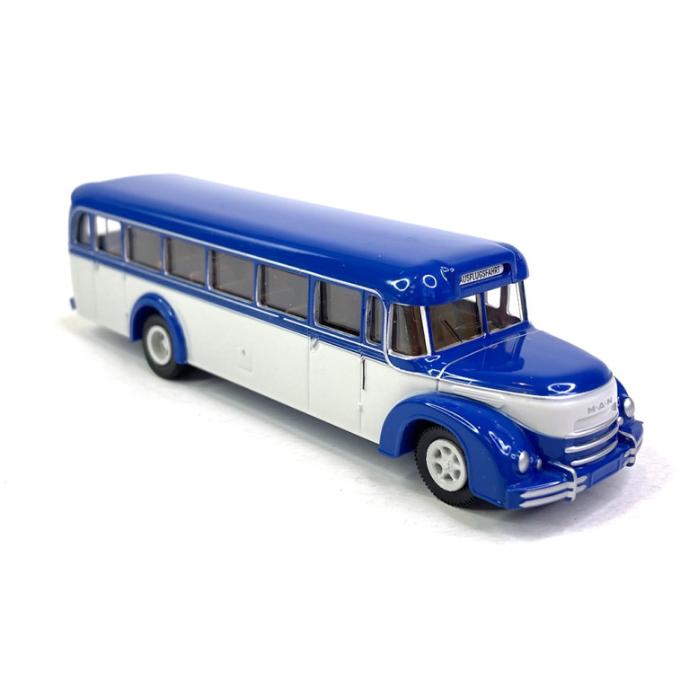 Bus MAN MKN Rundhauber, Bleu / Gris - BREKINA 59220 - HO 1/87