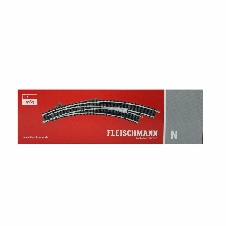 Aiguillage courbe droit-N-1/160-FLEISCHMANN 9169